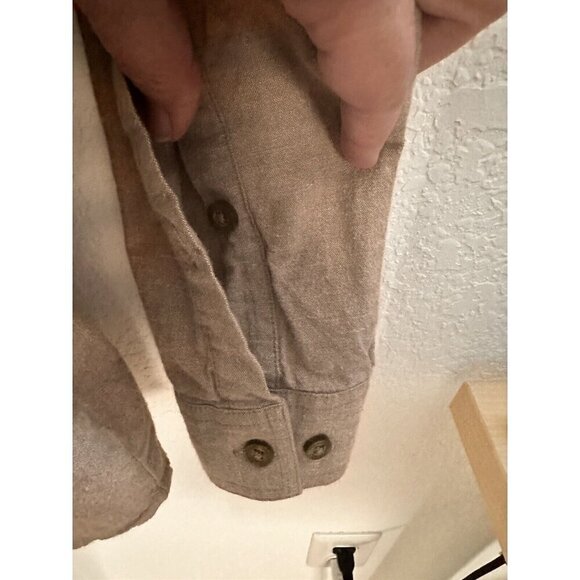 Columbia Men's Shirt Size Large Button‎ Down Tan Cotton Long Sleeve Grandpacore - Picture 6 of 12